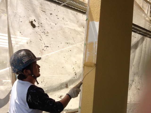 ２０１２．７．１７茨木　工藤様　外壁中塗り.jpg